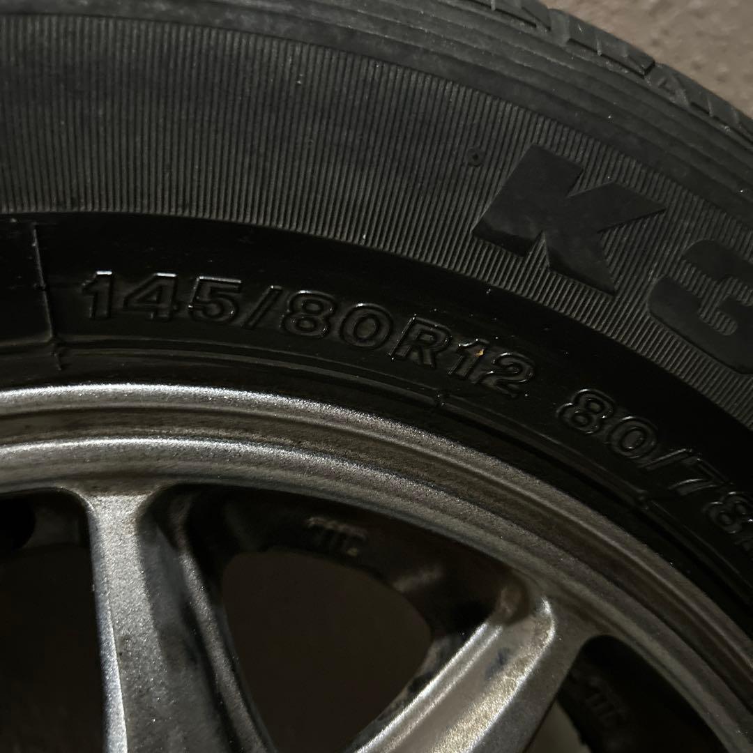 引き取り限定‼️ブリヂストン 145/80R12 タイヤ ホイールセット4本