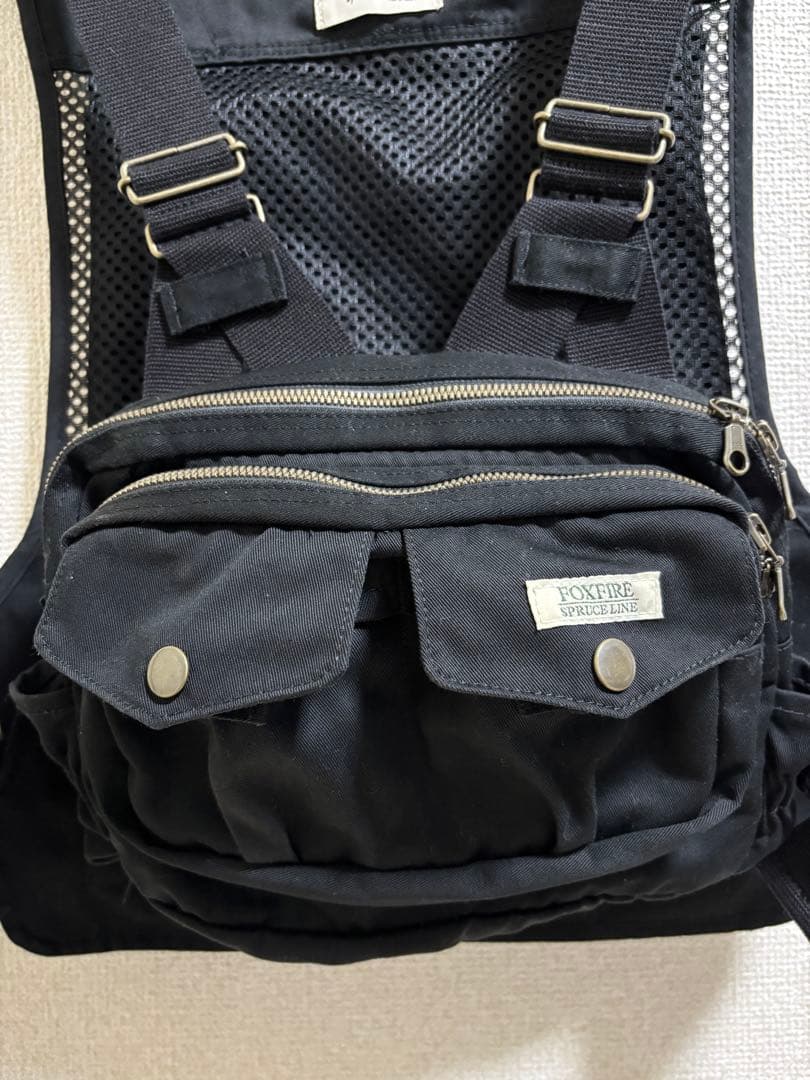 FOXFIRE フィッシングベスト ブラック