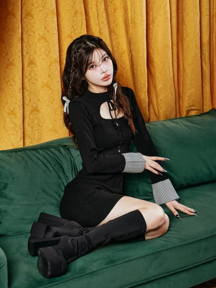 ダーリッチ フロントオープンニットミニワンピース FREE 新品 ★