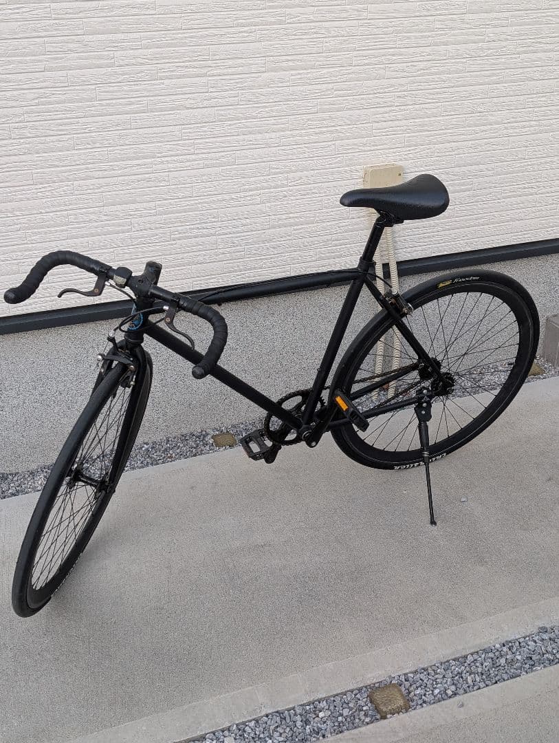 シングルスピードバイク ブラック 700C ピストバイク ブルホーン