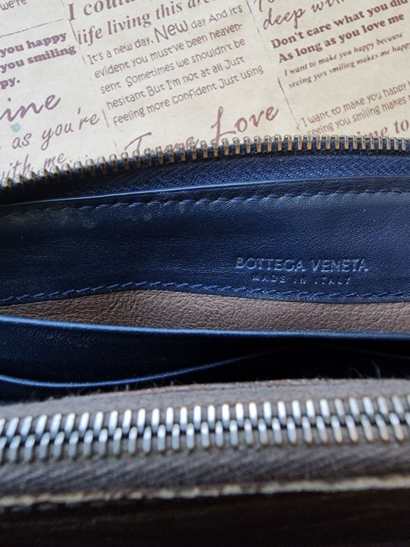 新タグ ボッテガヴェネタ　編み込み　長財布