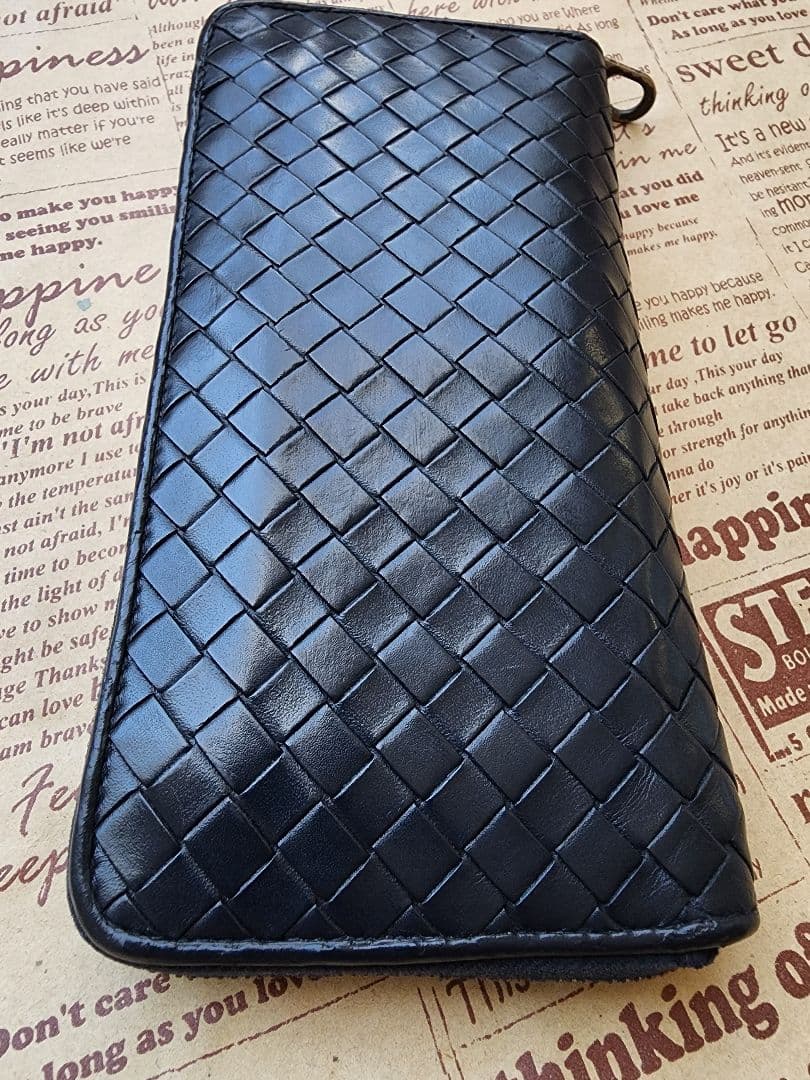 新タグ ボッテガヴェネタ　編み込み　長財布