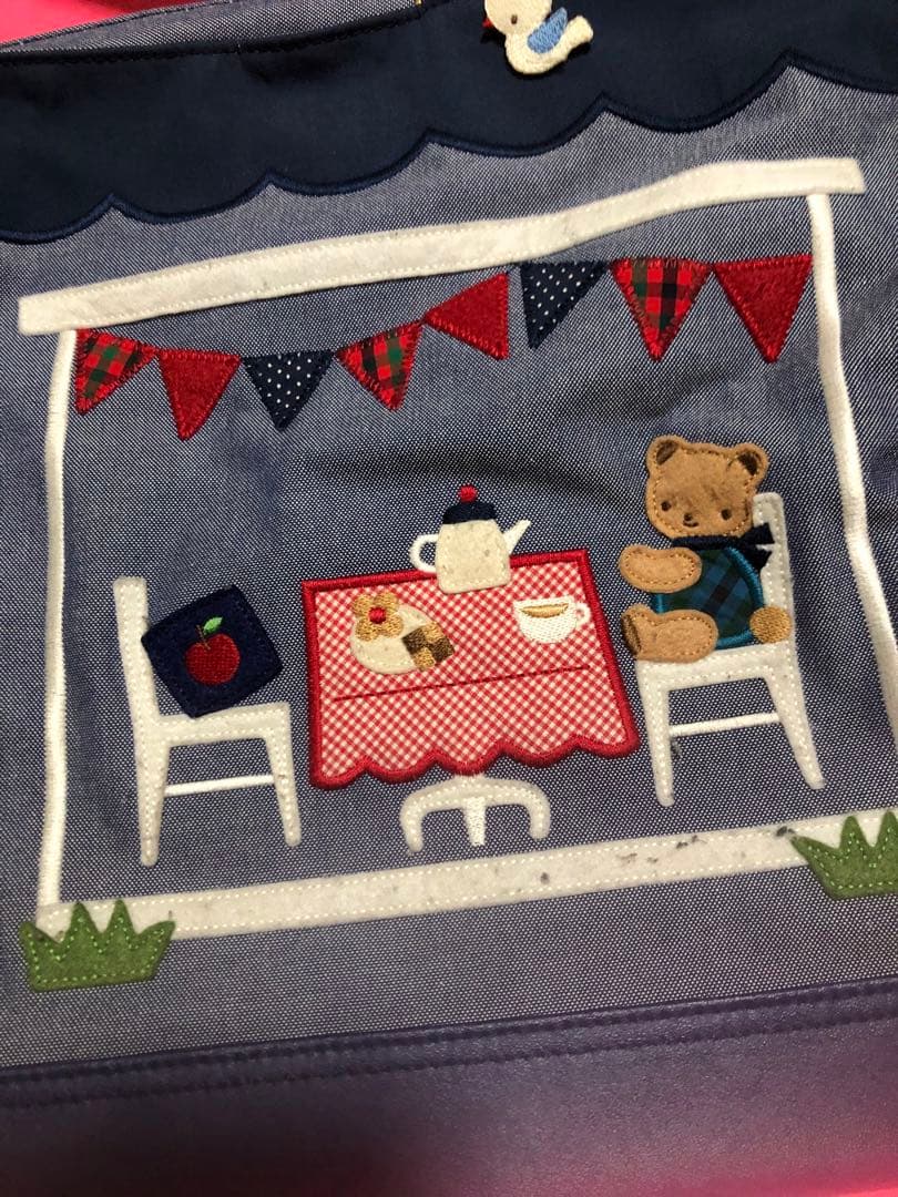 激レア　ファミリア　キャラクター刺繍付きマザーズバッグ【中古】