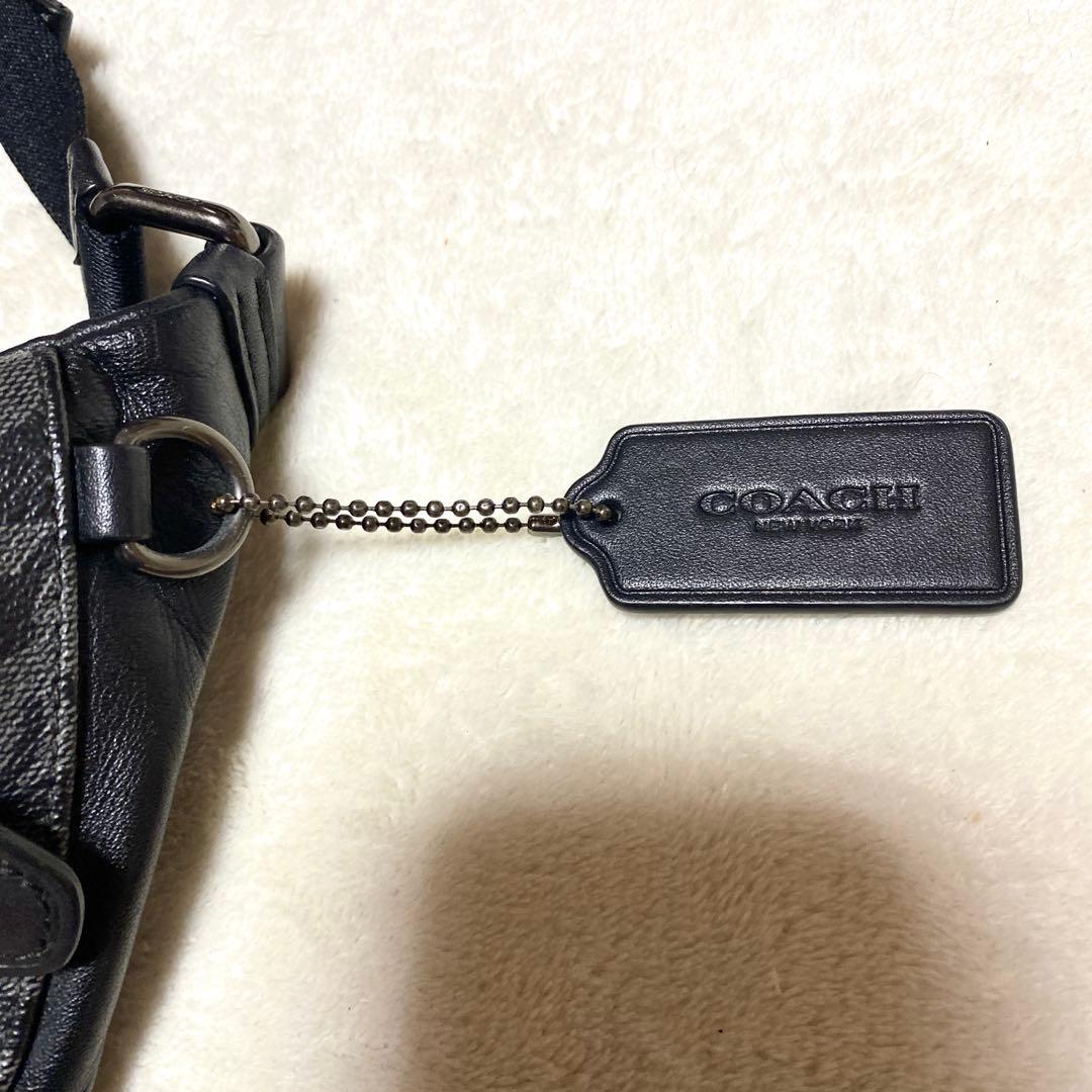 COACH コーチ ウエストバッグ レザー シグネチャー ボディバッグ