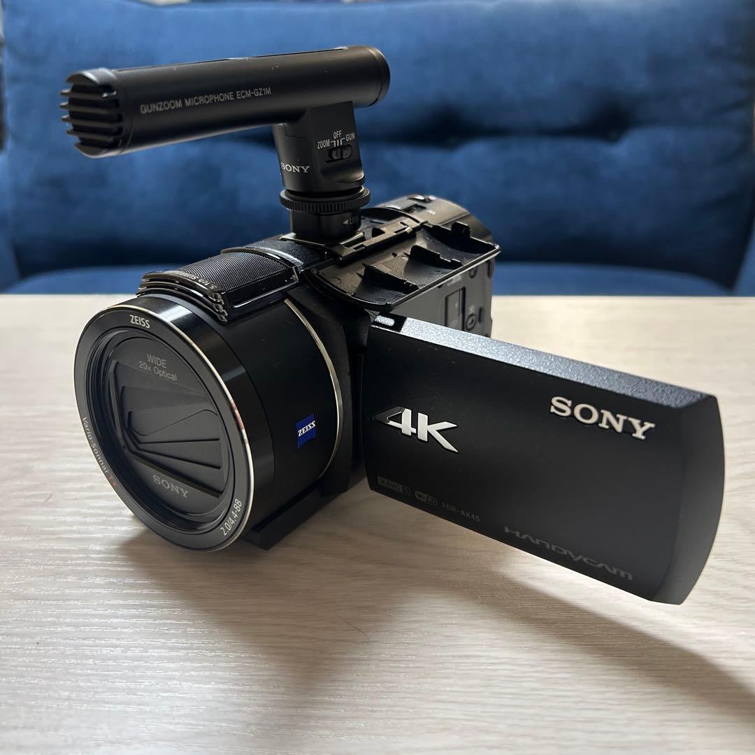 SONY FDR-AX45 ブラック ビデオカメラ & ECM-GZ1M マイク