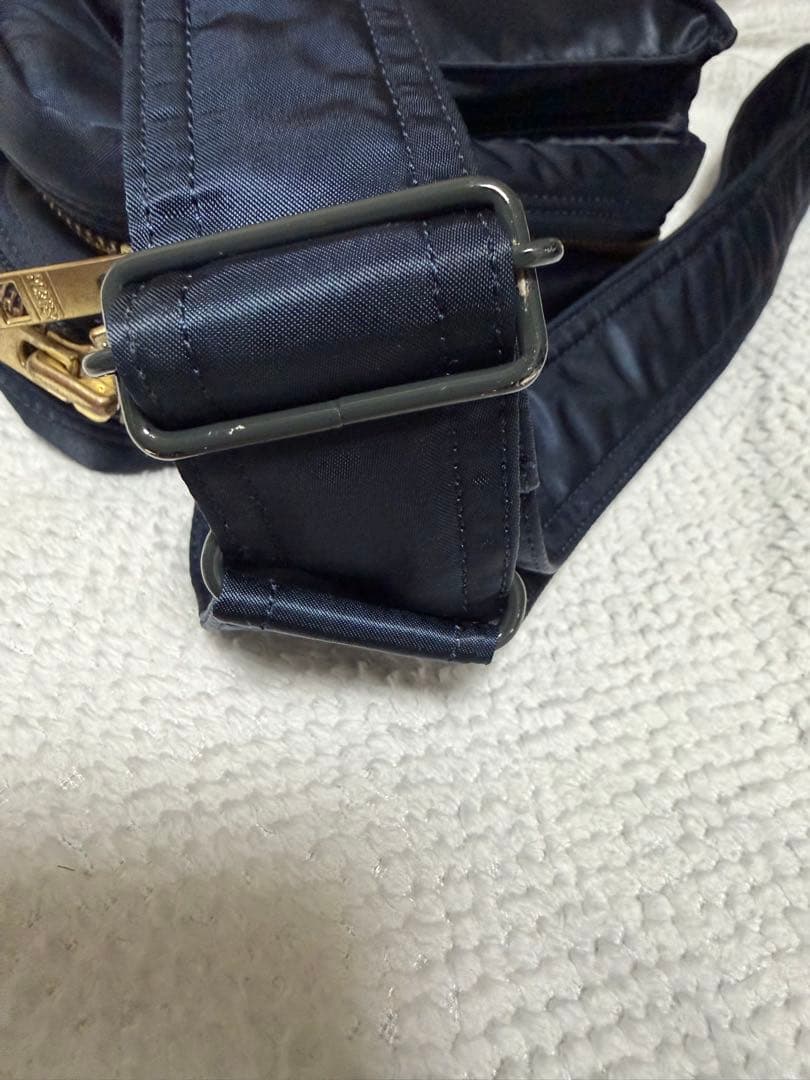 PORTER タンカー ショルダーバッグ アイアンブルー s やや汚れあり
