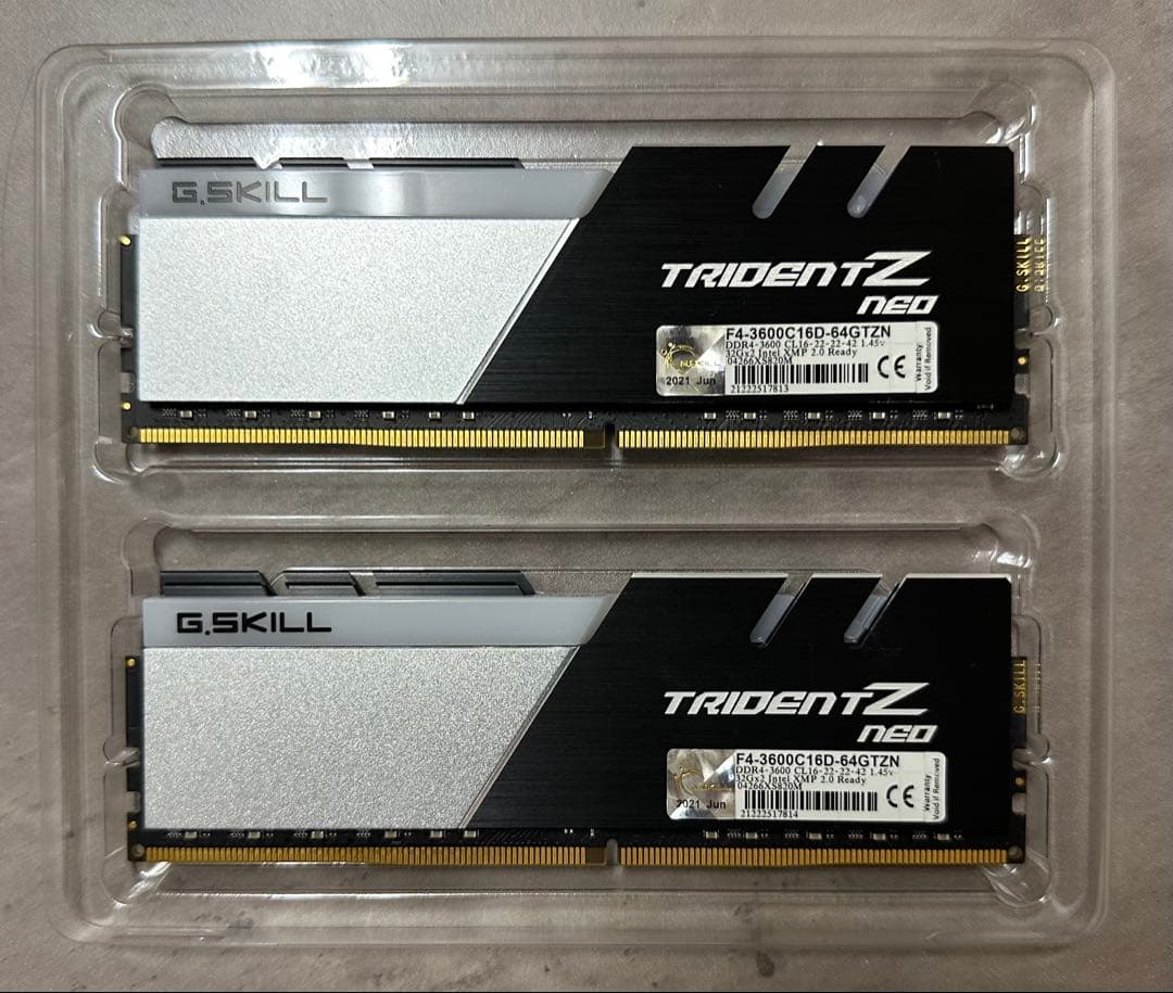 メモリー G.SKILL DDR4 Trident Z Neo 64GB 3600mhz