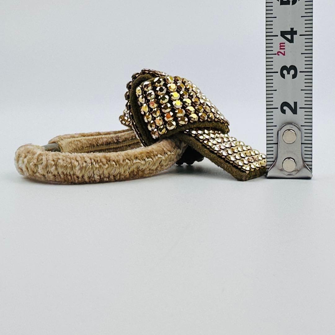 acca アッカ　ゴールドストーン ヘアゴム　ヘアゴムアクセサリー　ロゴ