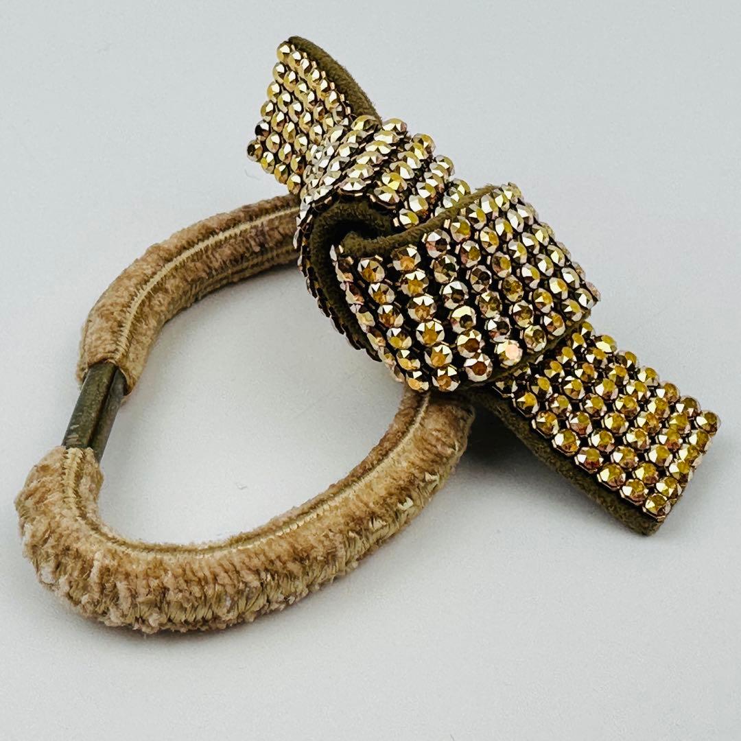 acca アッカ　ゴールドストーン ヘアゴム　ヘアゴムアクセサリー　ロゴ