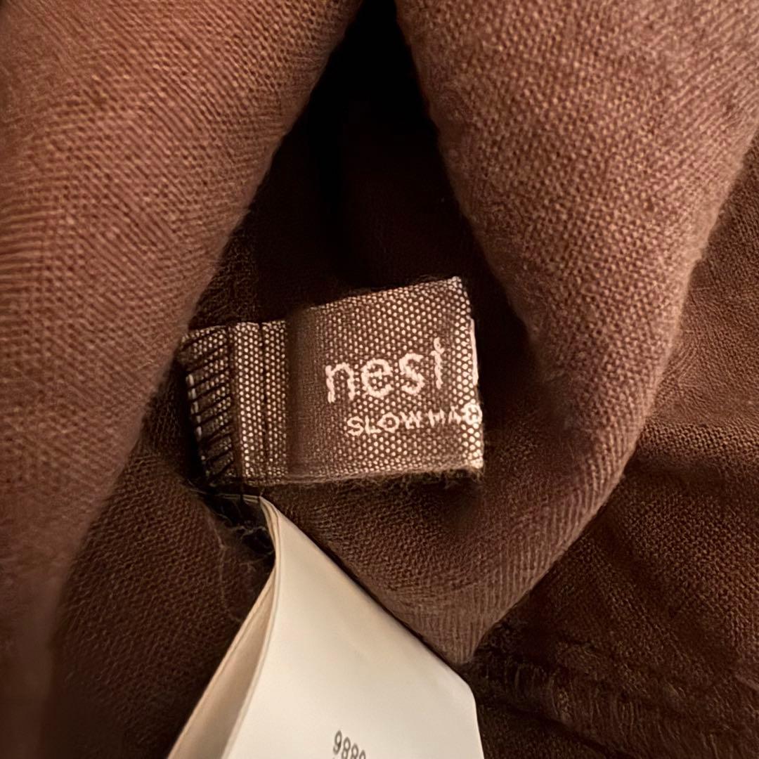 nest Robe ネストローブ　ブラウン セーラー襟 長袖シャツ　ブラウス