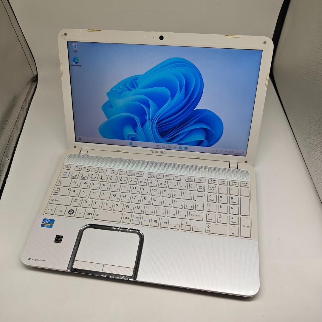 【東芝】T552 高速i7 SSD256GB 8GB ホワイト ノートPC