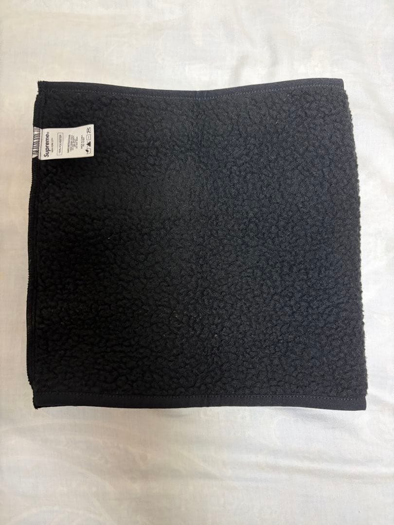 Supreme 黒 フリース ネックウォーマー