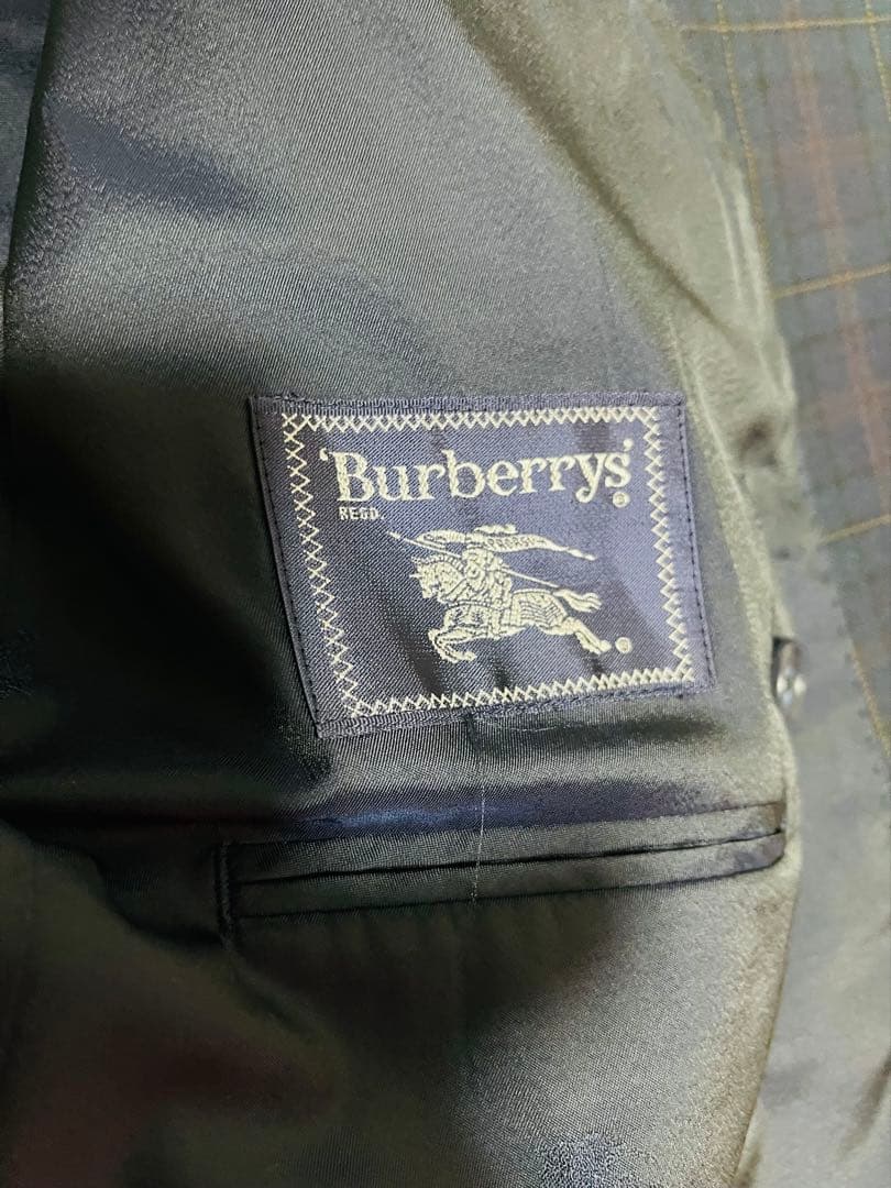 極美品 バーバリー ダブル 紺ブレ 6ボタン 金ボタン ＸL相当 イギリス製