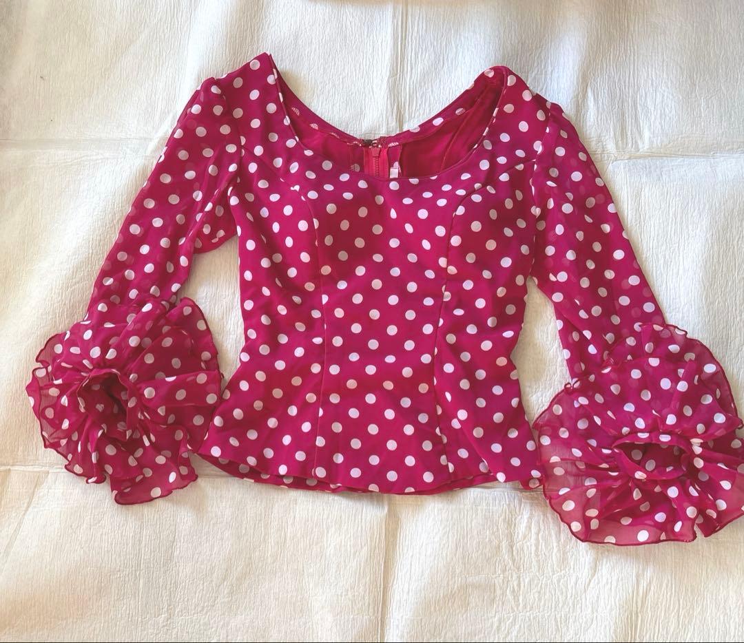 ★ rinです　フラメンコ　ブラウス・ピアス2点・ネックレス