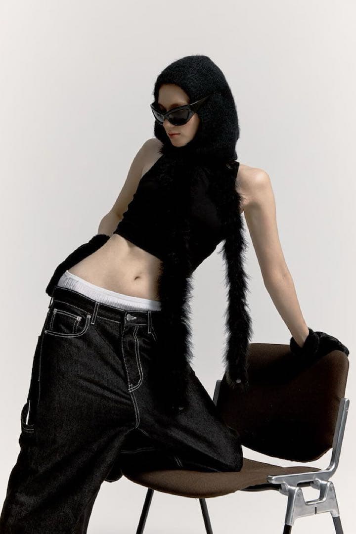 kashiko デニム　ブラック シズニルック