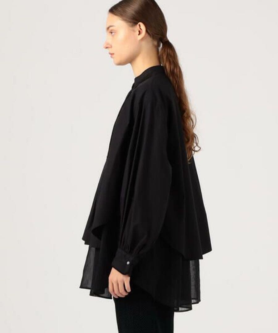 トゥモローランド ブラックコンビネーション シャツ