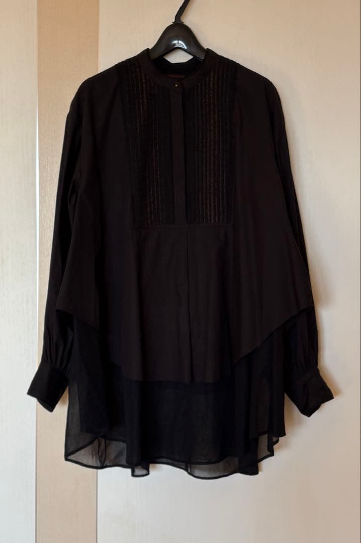 トゥモローランド ブラックコンビネーション シャツ