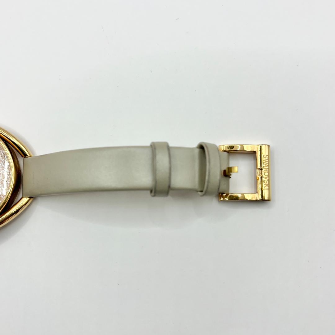 《稼働品》スワロフスキー★クォーツ 腕時計★クリスタルライン★レディース