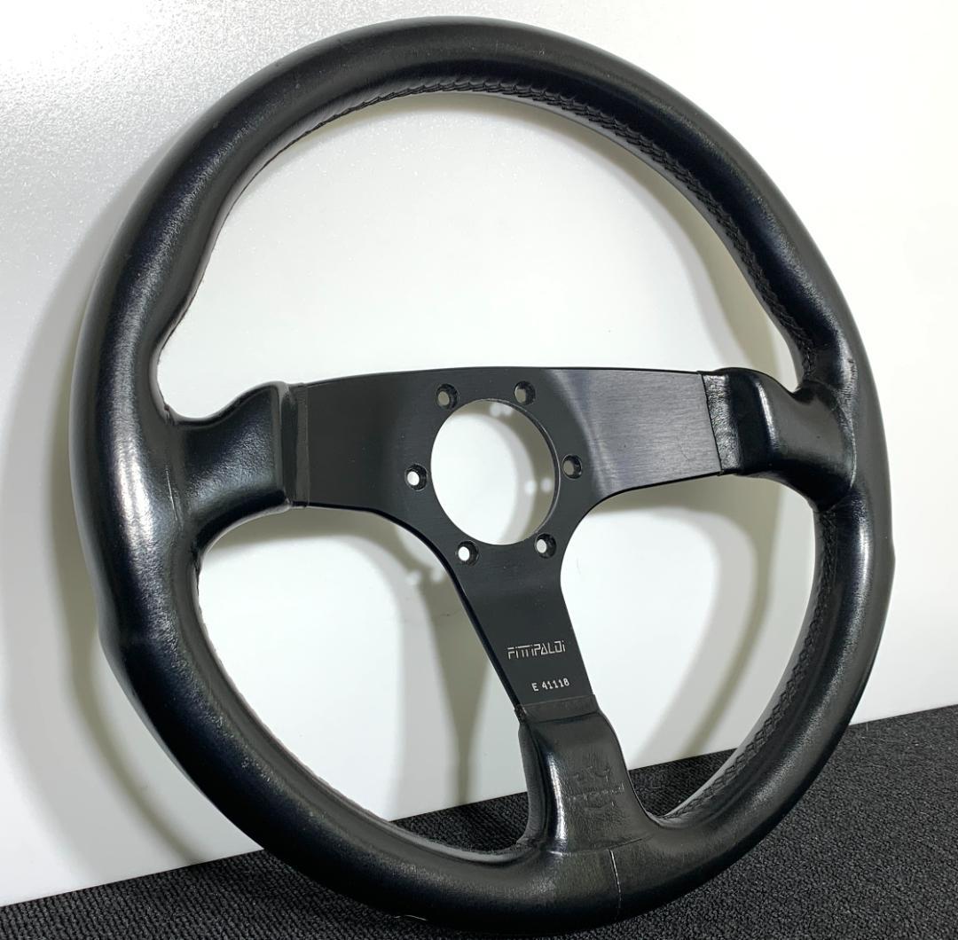 パーソナル フィッティパルディ モデル 本革ステアリング 35パイ 当時物 希少