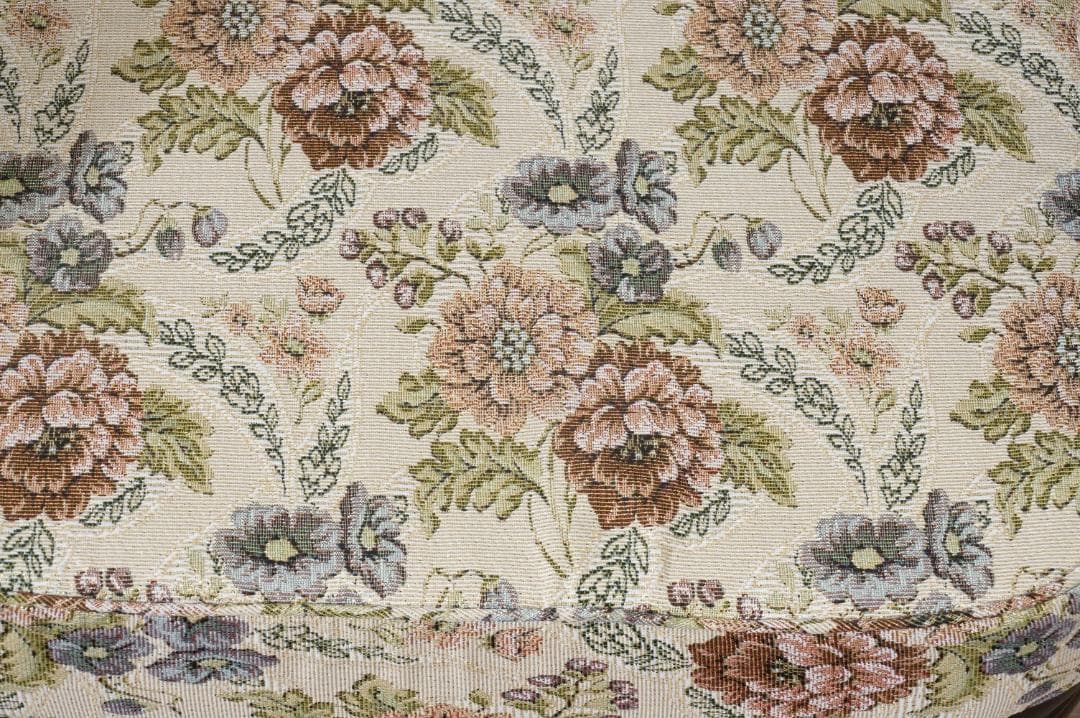 フォロー割【新品 】ラタン 360度回転 座椅子 　ジャガード生地