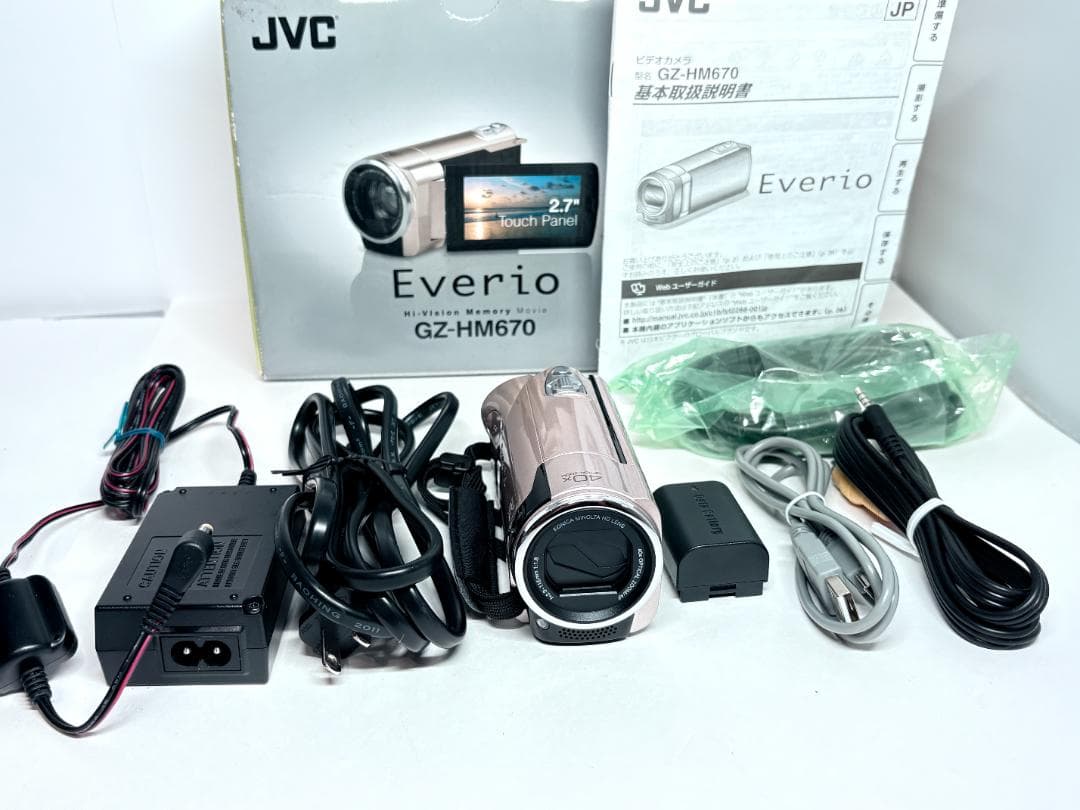 元箱付き 極上品 JVC Everio GZ-HM670-N ピンクゴールド