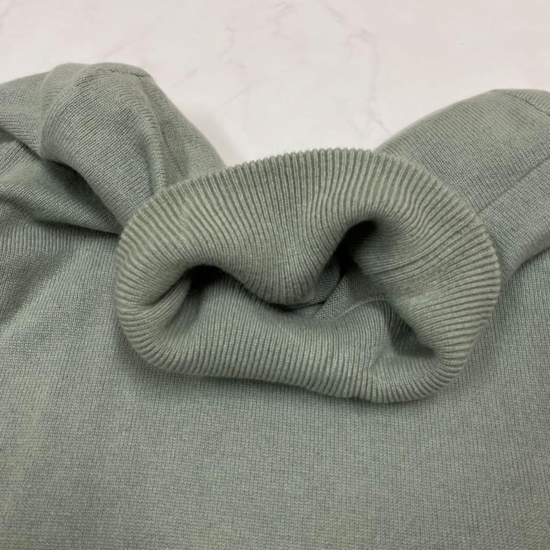 希少★FOXEY ニットワンピース ハイネック カシミヤ100％ 袖金ボタン42