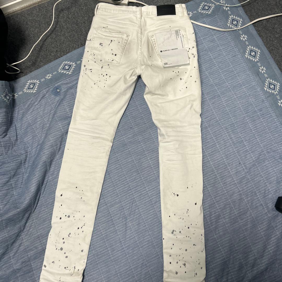 PURPLE スキニーデニム ホワイト 28