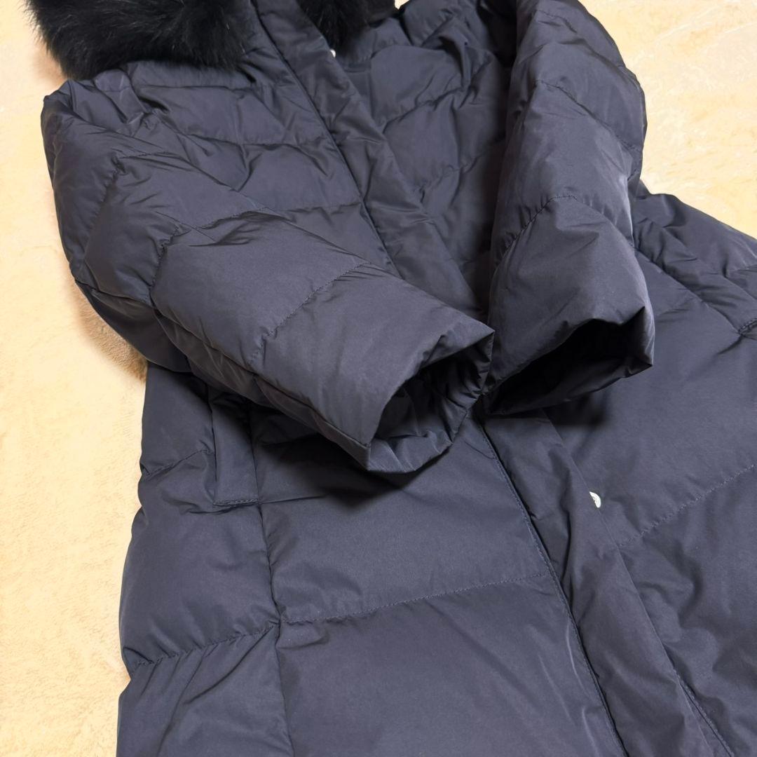 美品 アンタイトル 2024AW 撥水・洗える ファー付きロングダウンコート