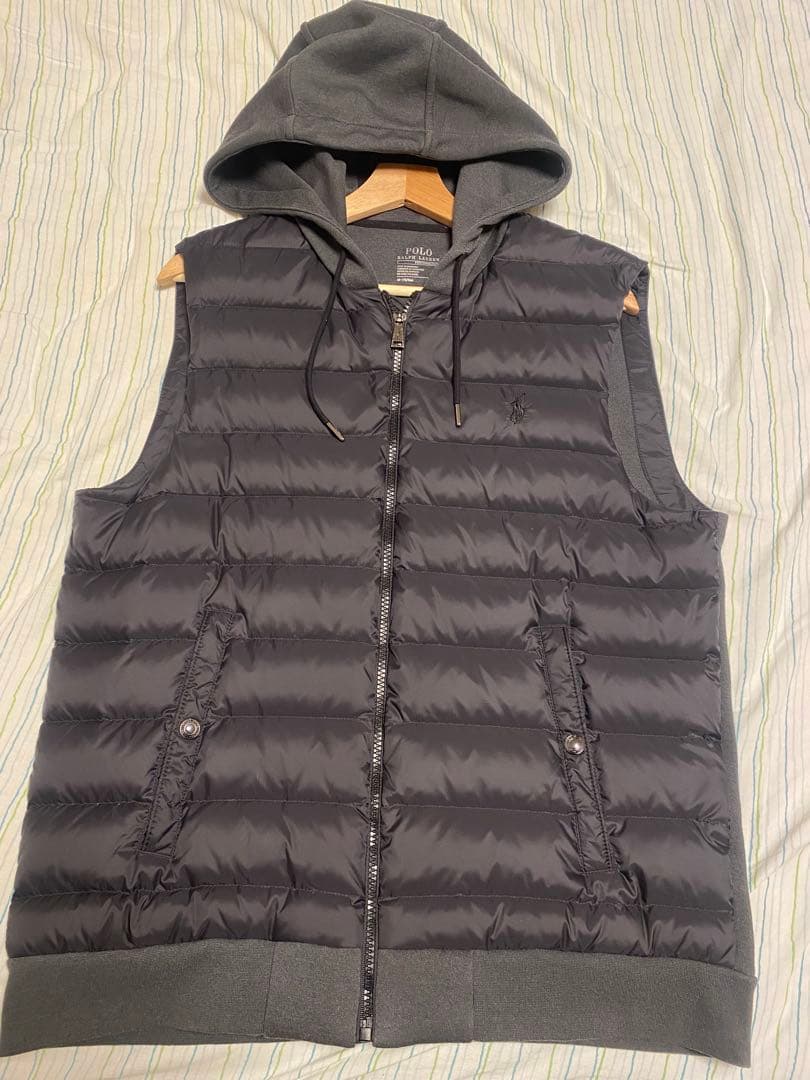 Polo Ralph Lauren フード付きダウンベスト グレー