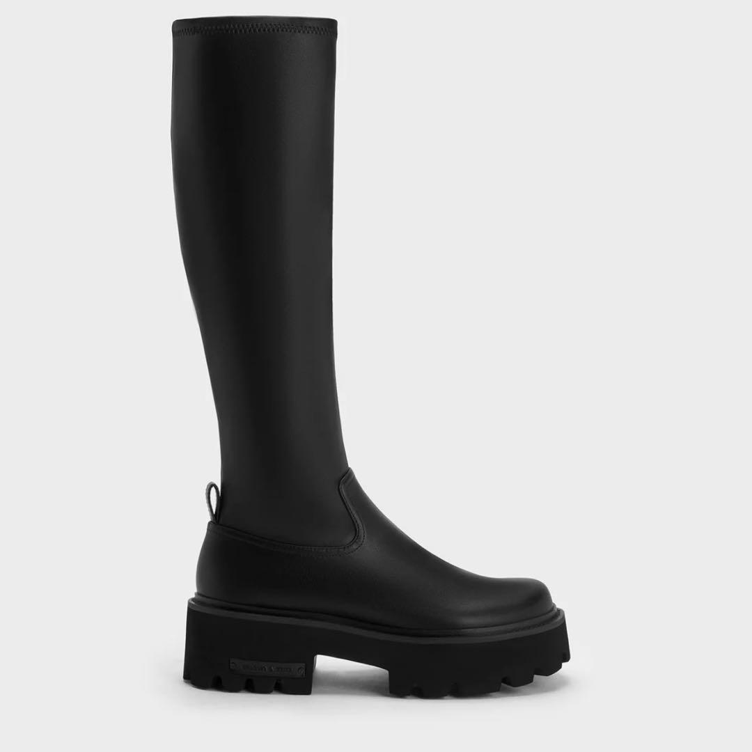 Imogen イモージェン チャンキープラットフォームロングブーツ