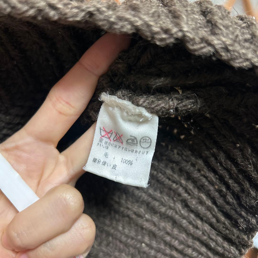 【旧タグ】ISSEY MIYAKE エルボーパッチ ニット アーカイブ 短丈