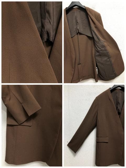 新品☆LL♪茶系♪ロング丈おしゃれセットアップ♪お仕事・通勤〇D360