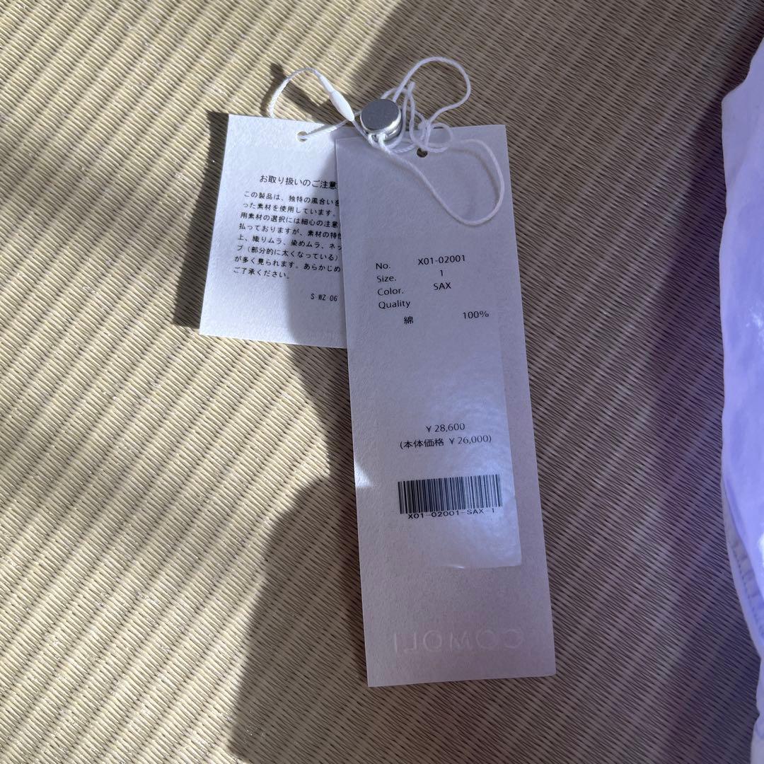 comoli コモリ 23ss コモリシャツ sax size1