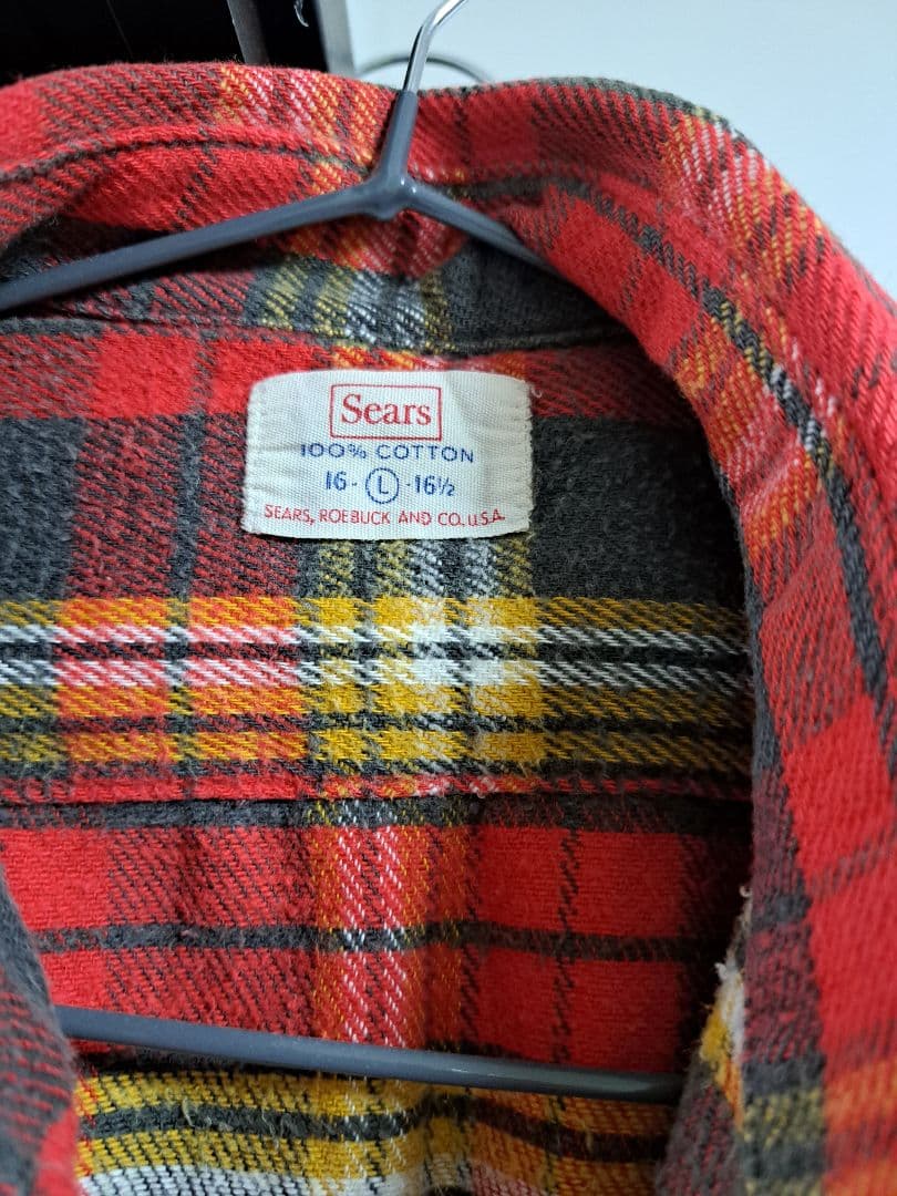 限定セール中Sears チェックネルシャツ 60’s