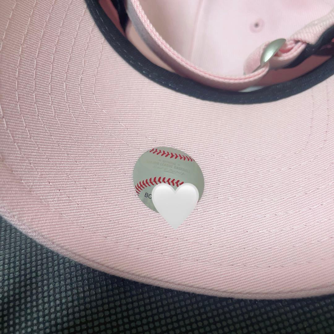 ニューエラ　9FORTYRHINESTONE ニューヨークヤンキース　ピンク