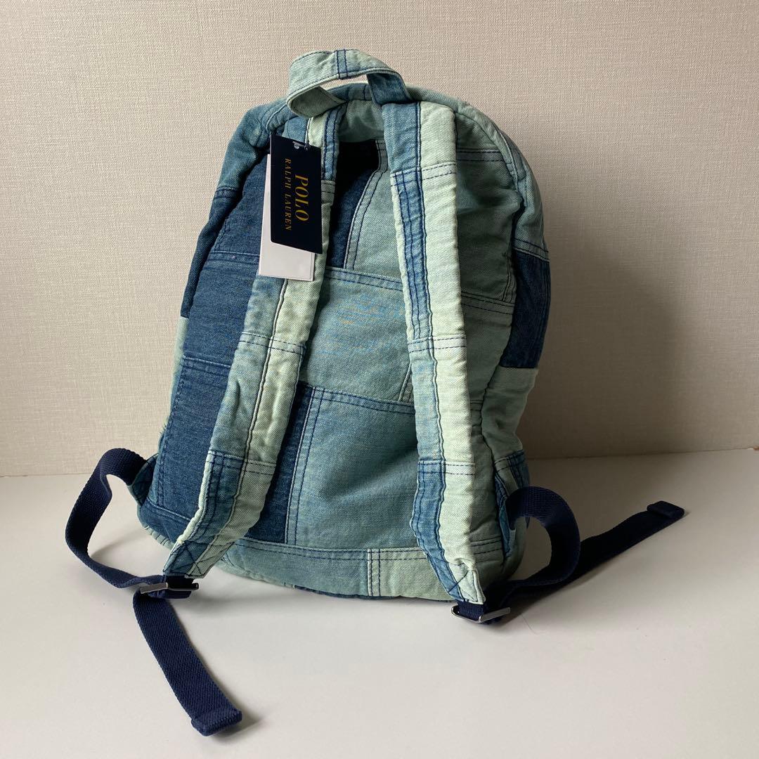 POLOラルフローレン リュック デニム パッチワーク ヴィンテージ加工