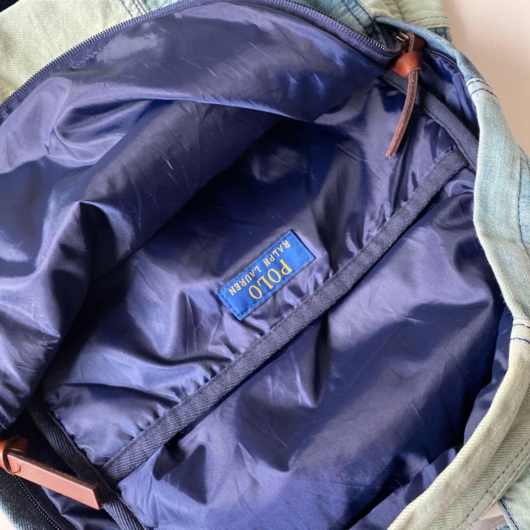 POLOラルフローレン リュック デニム パッチワーク ヴィンテージ加工