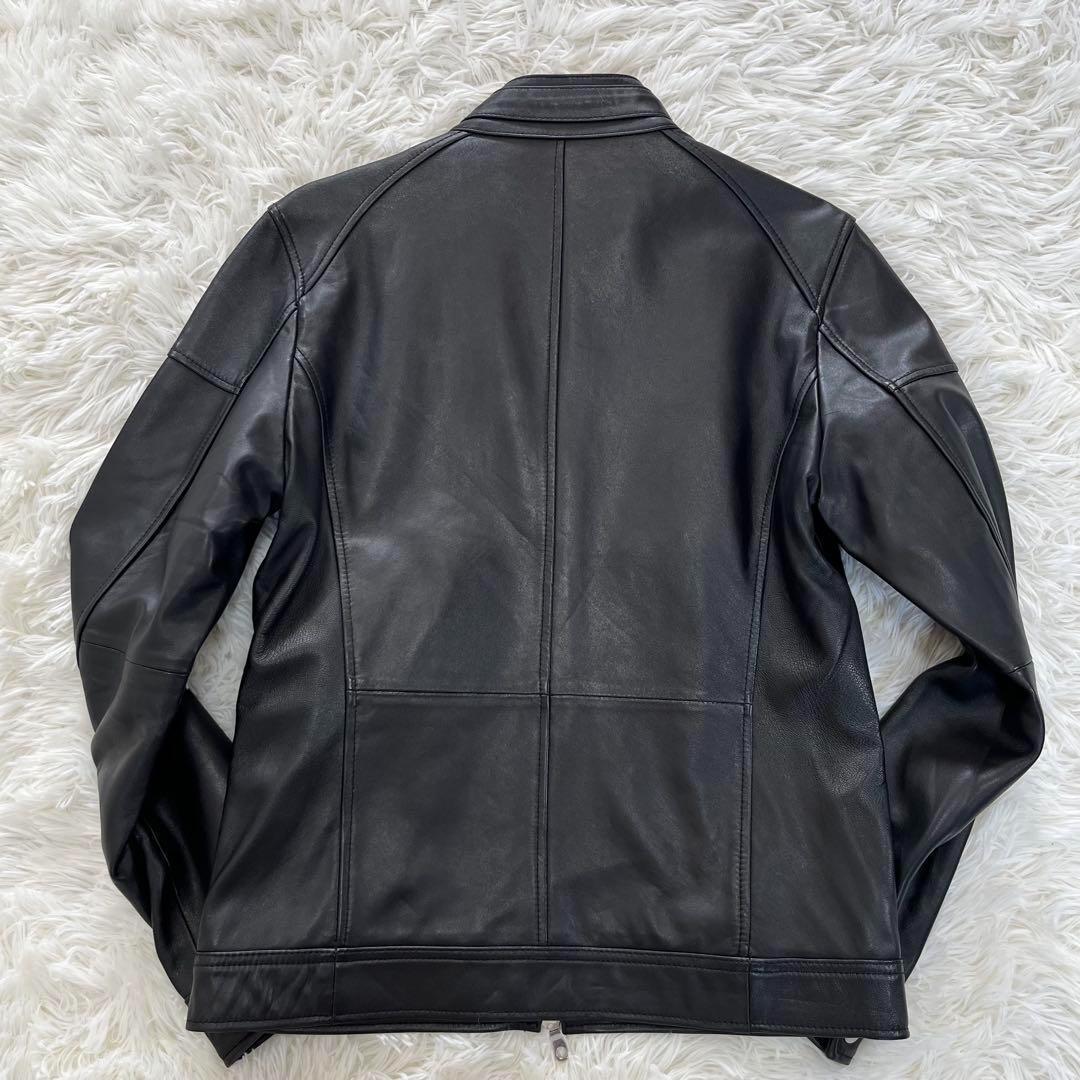 美品✨ラトルトラップ　シングルライダースジャケット　レザージャケット　羊革　M