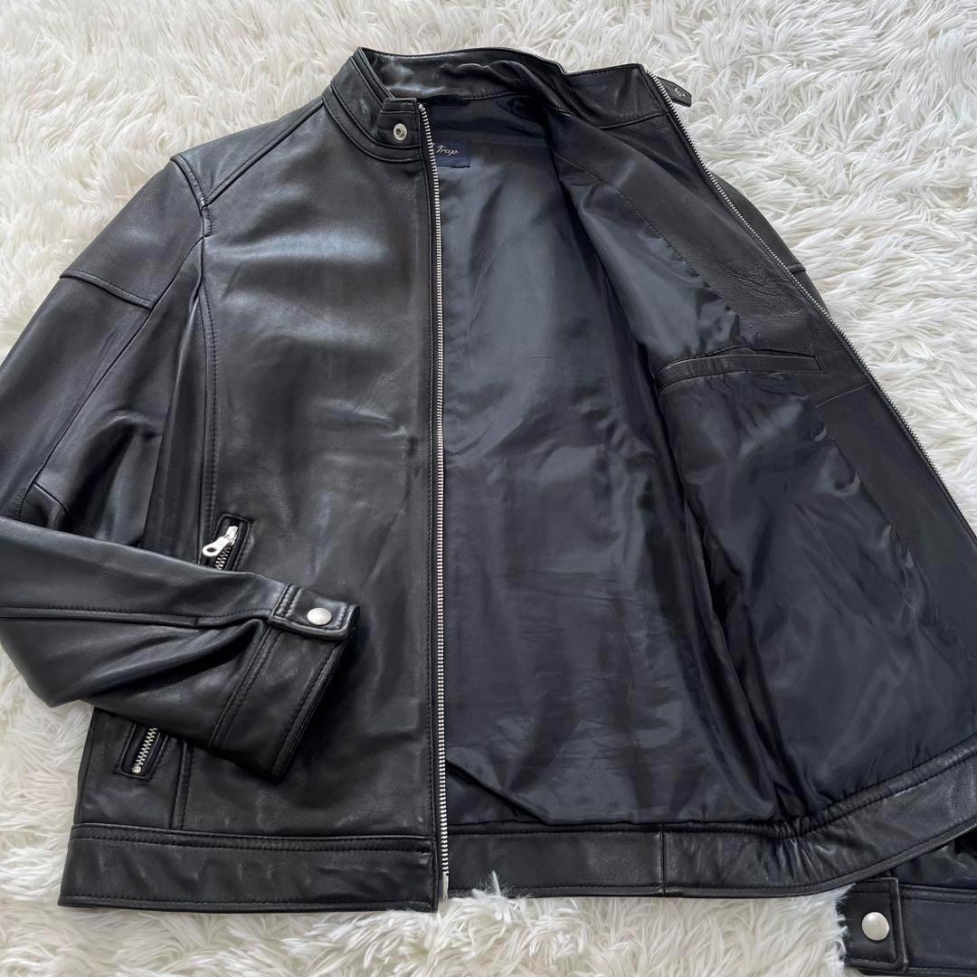 美品✨ラトルトラップ　シングルライダースジャケット　レザージャケット　羊革　M