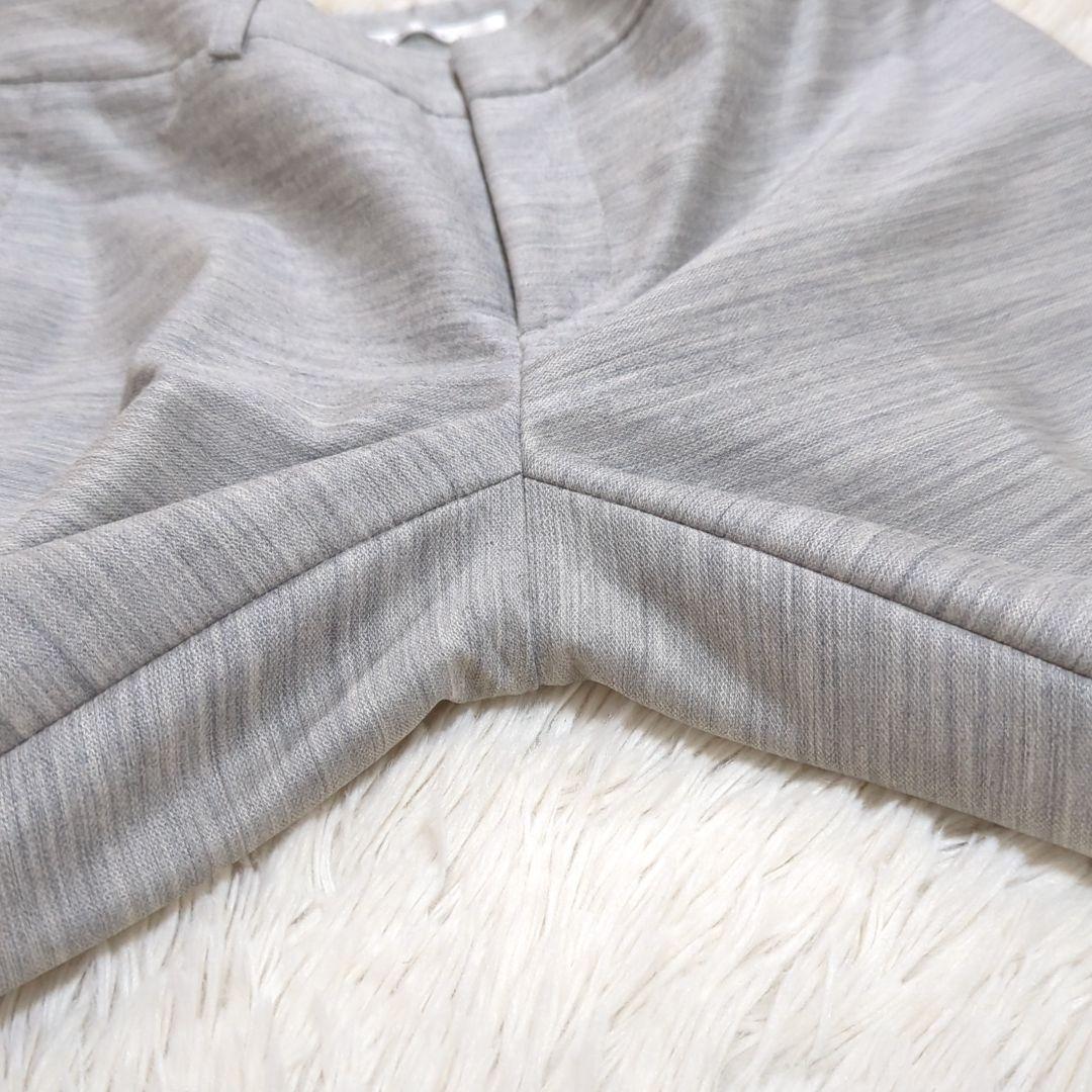 BEIGE, 0 CINDY ノーカラージャケット セットアップ グレー