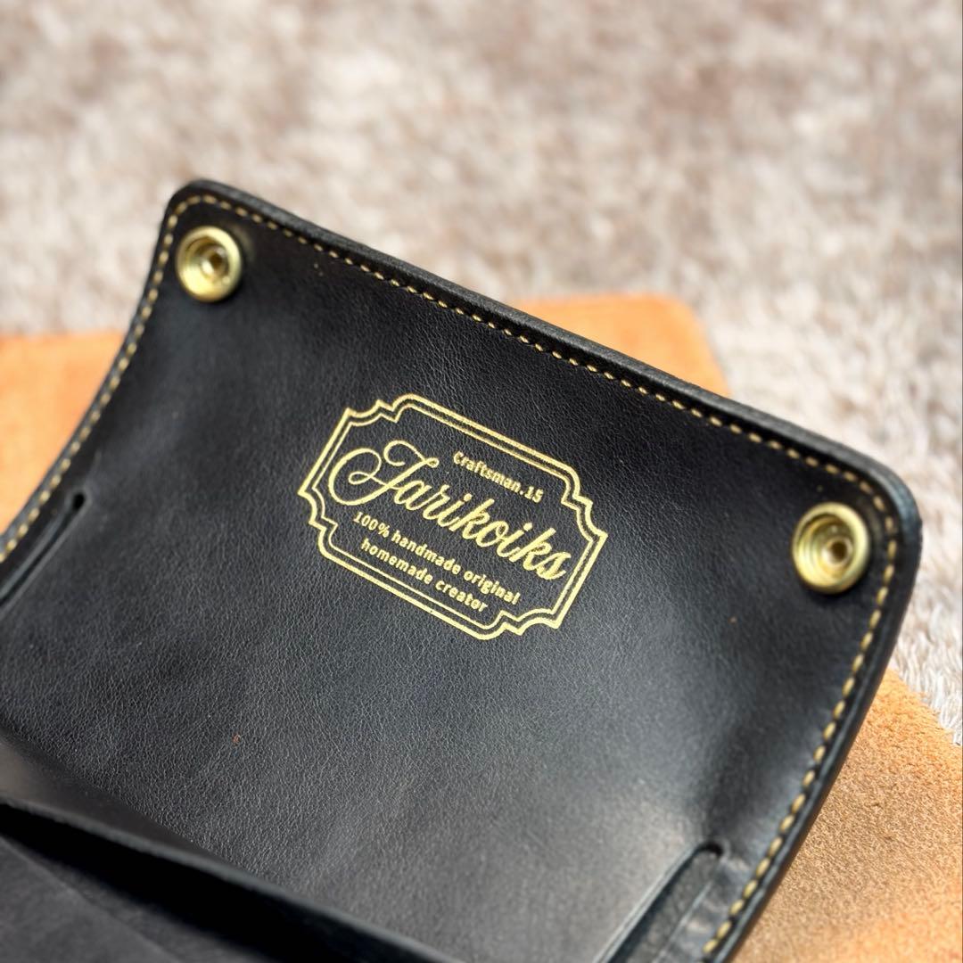 YAMATO ◎柔らかい二つ折りシャグポーチ.牛スムース革◎