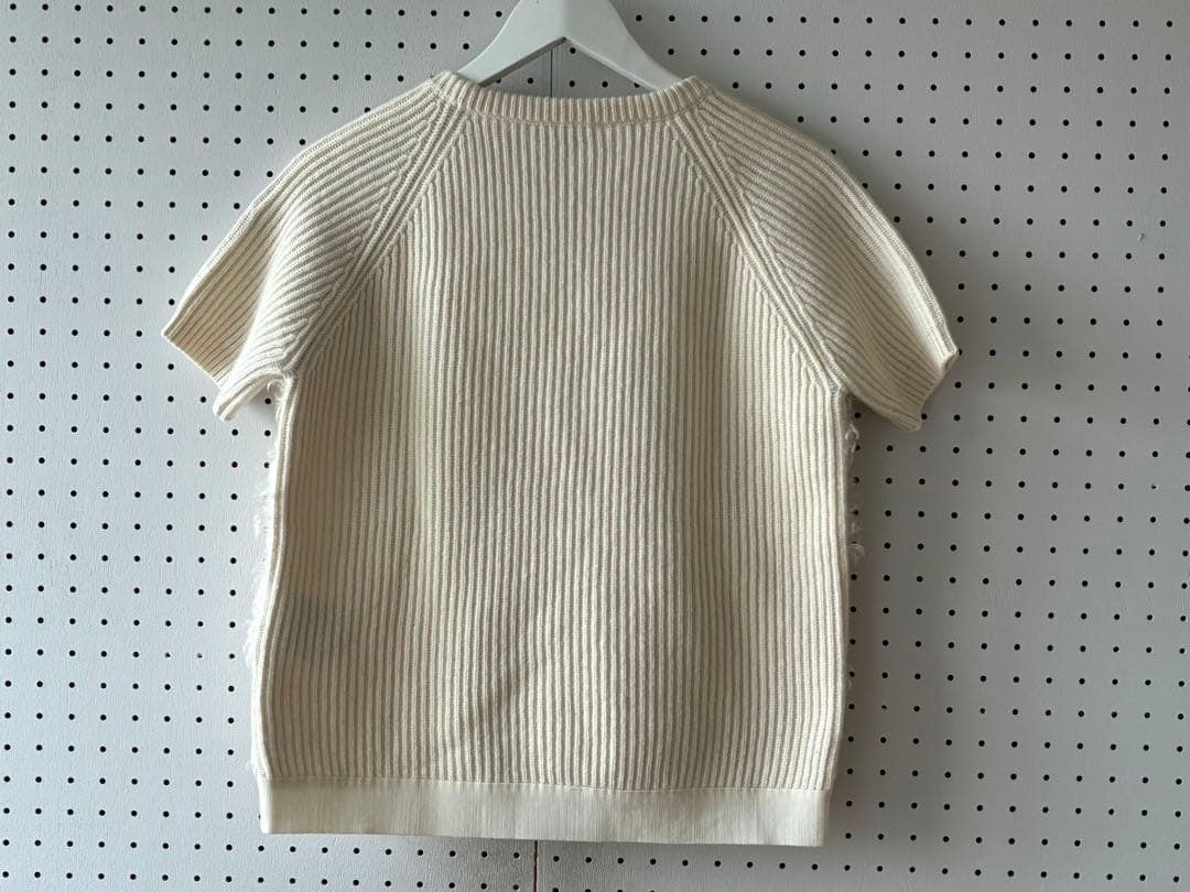 モンクレール　半袖セーター白　mサイズ
