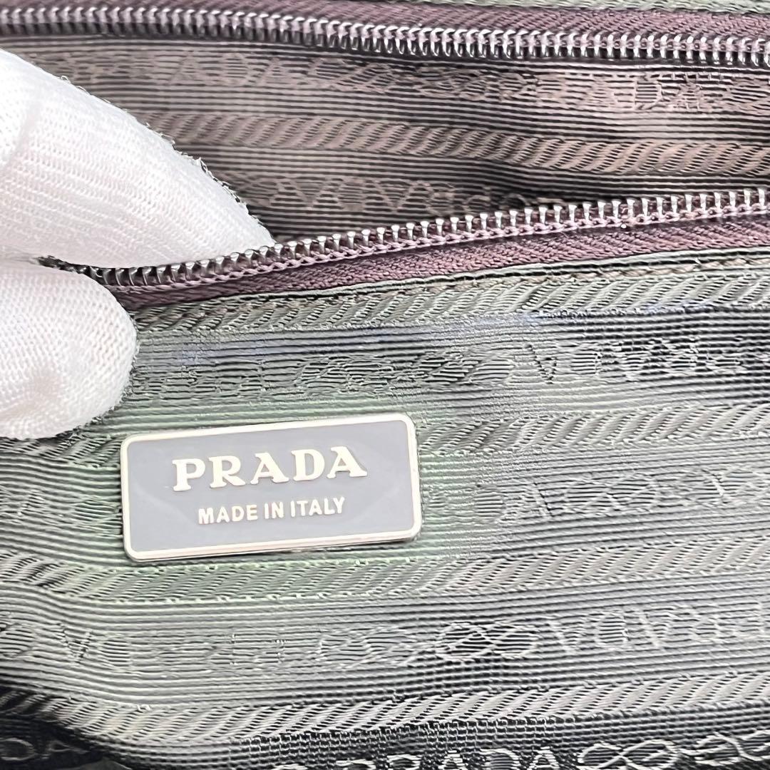 プラダ ボストンバッグ ショルダーバッグ 2way 三角ロゴ チャーム付 大容量