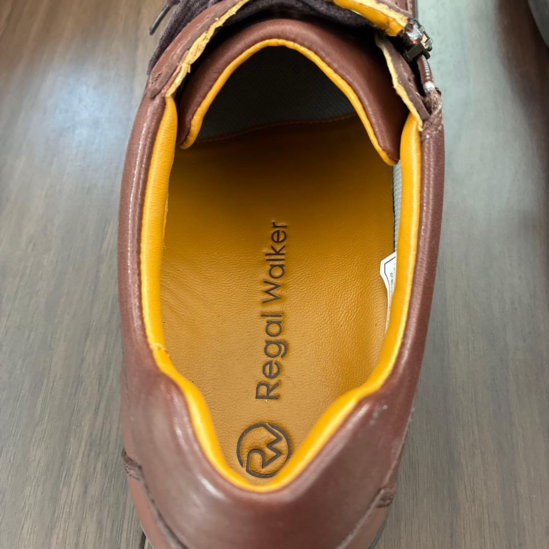Regal Walker ブラウンレザー スニーカー　ファスナー付き