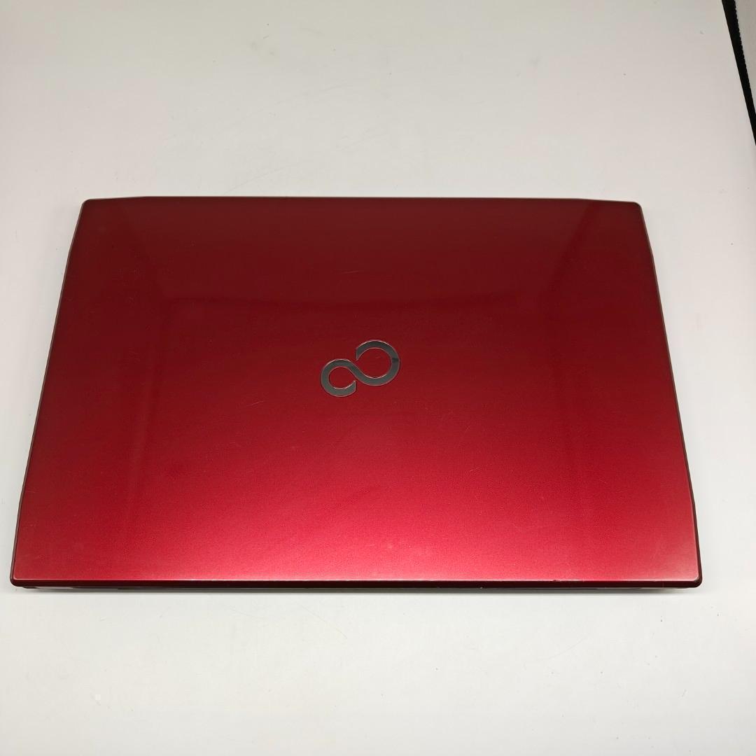 【富士通】LIFEBOOK 高速i7 SSD512GB 16GB 赤 ノートPC
