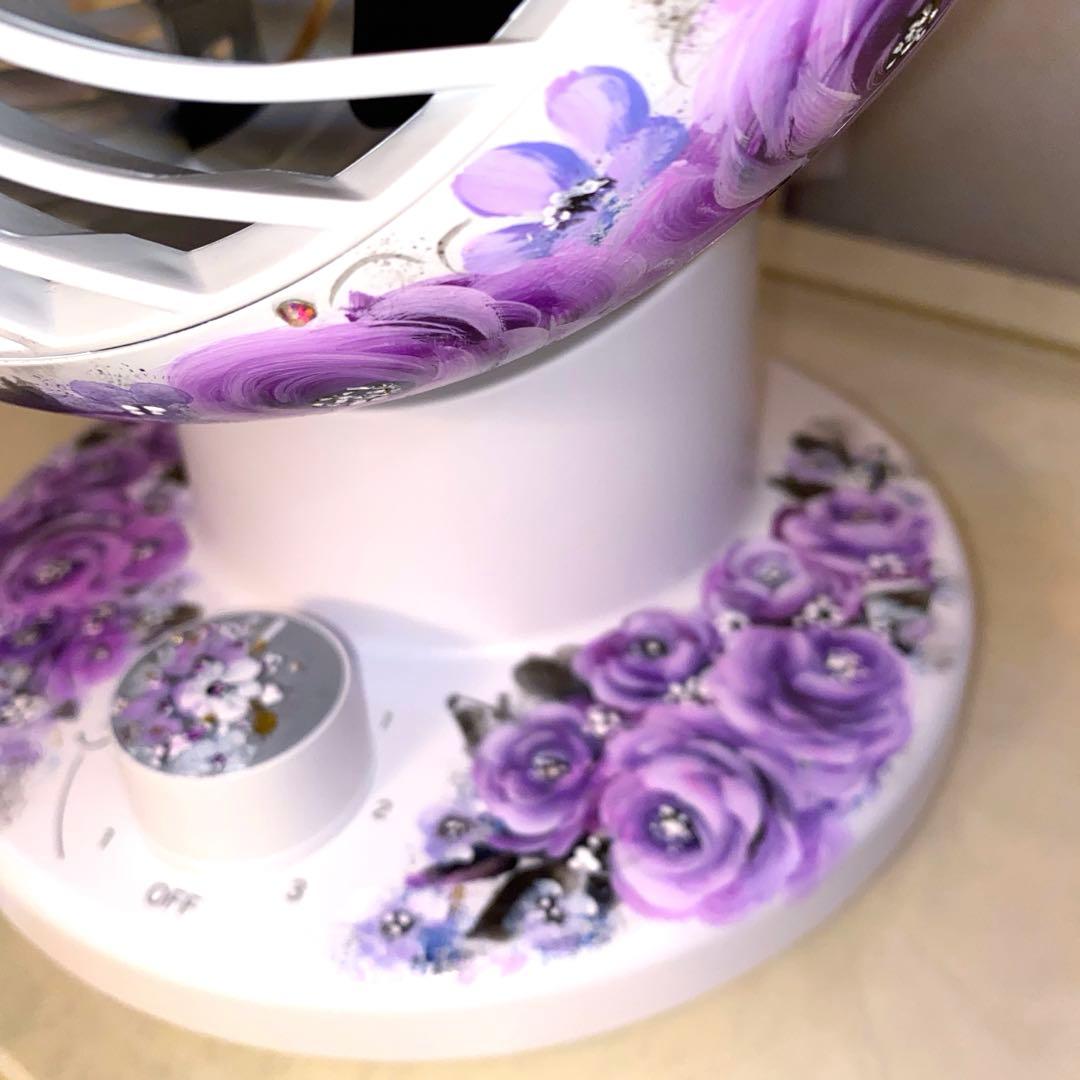 スマホポシェット　サーキュレーター　薔薇　手描き　トールペイント