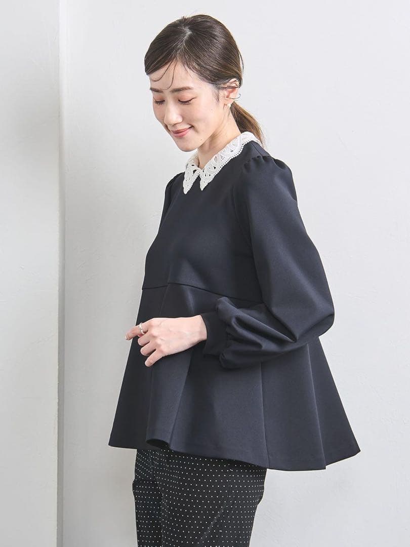 UNITED ARROWS SPONGY ペプラム ブラウス 36