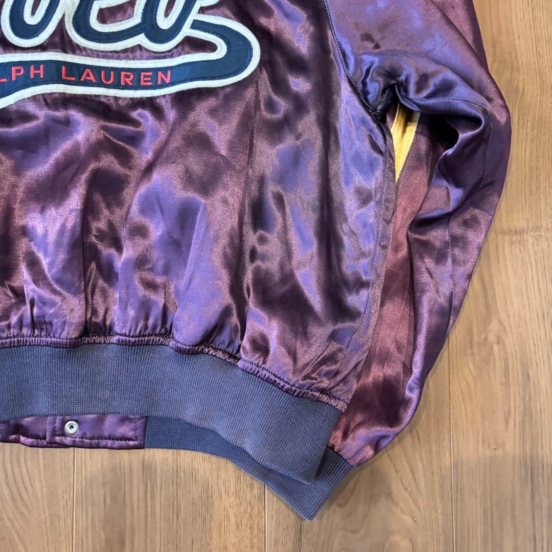 古*】様 美品◎ 90s POLO SPORT サテン スタジャン USA製 ポ