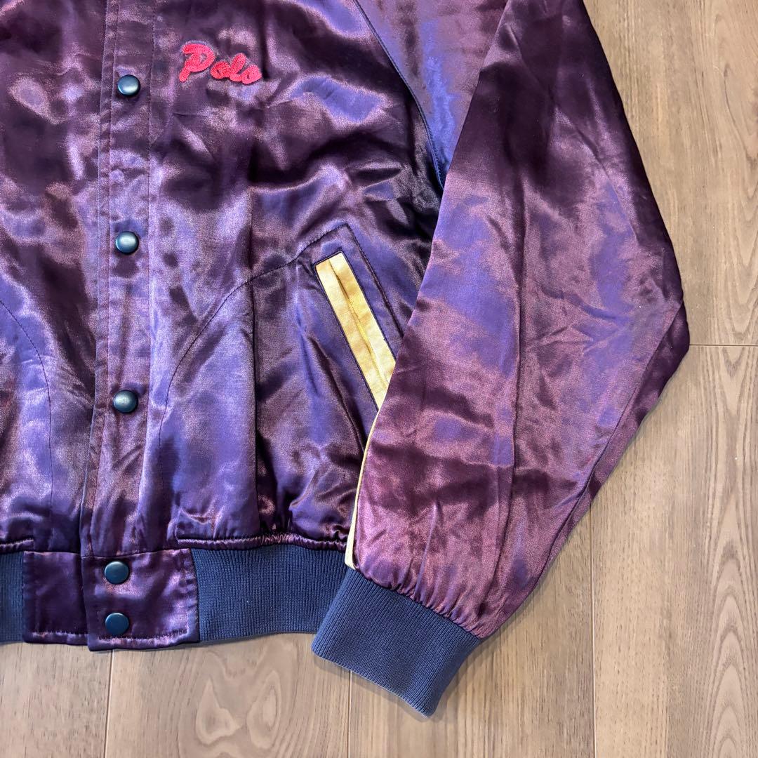 古*】様 美品◎ 90s POLO SPORT サテン スタジャン USA製 ポ