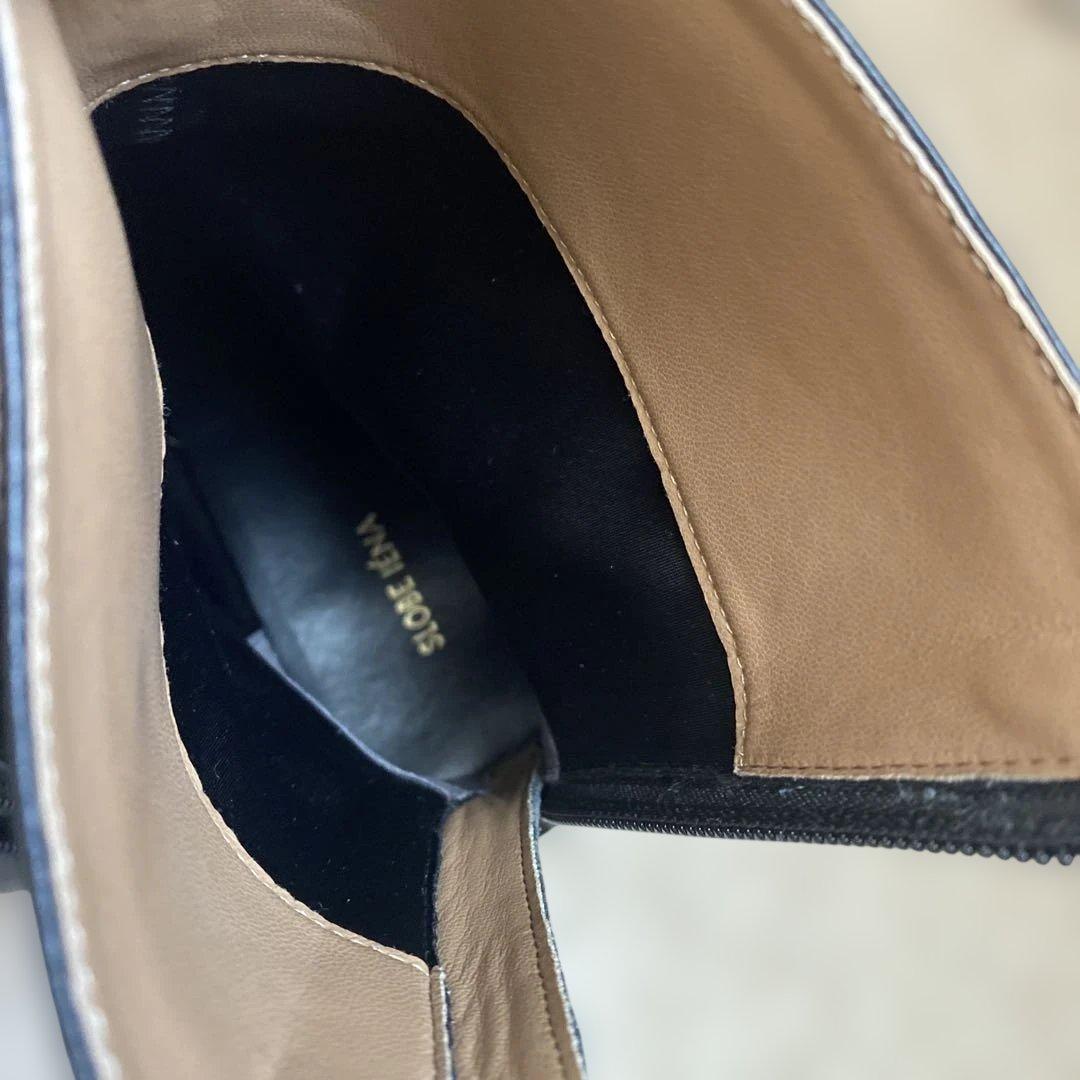 最終お値下げ！【SLOBE IENA】スクエアトゥショートブーツ　23.5 黒